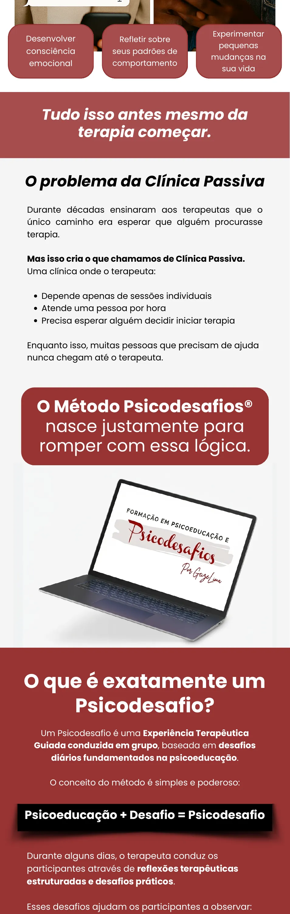 Conteúdo da formação