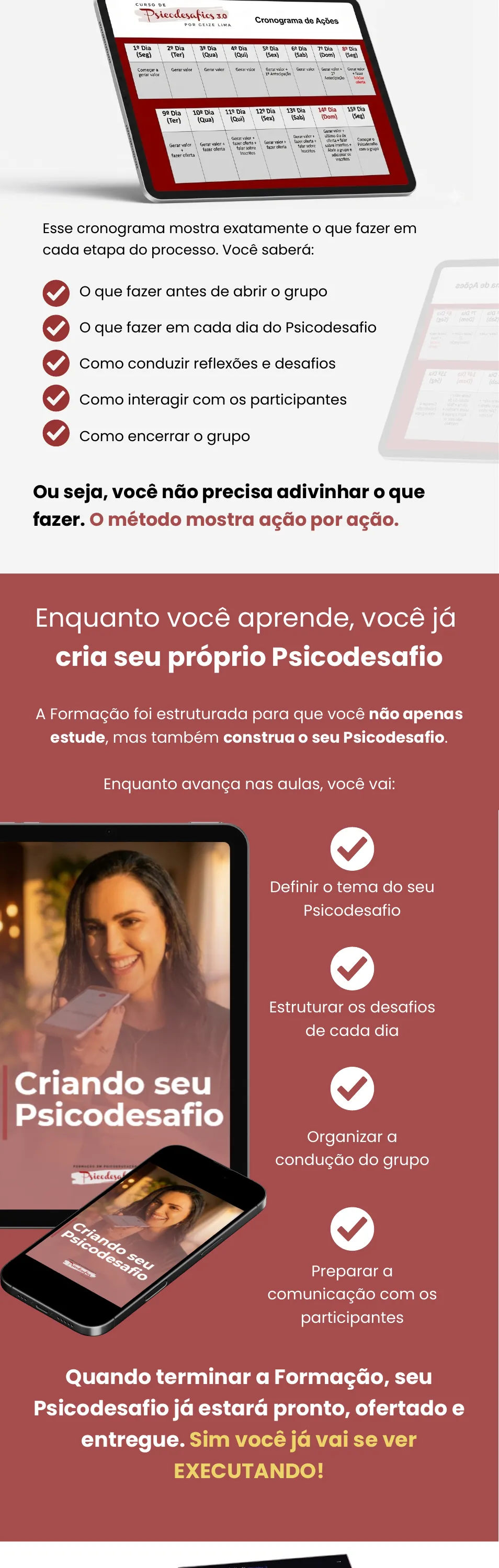 Conteúdo da formação