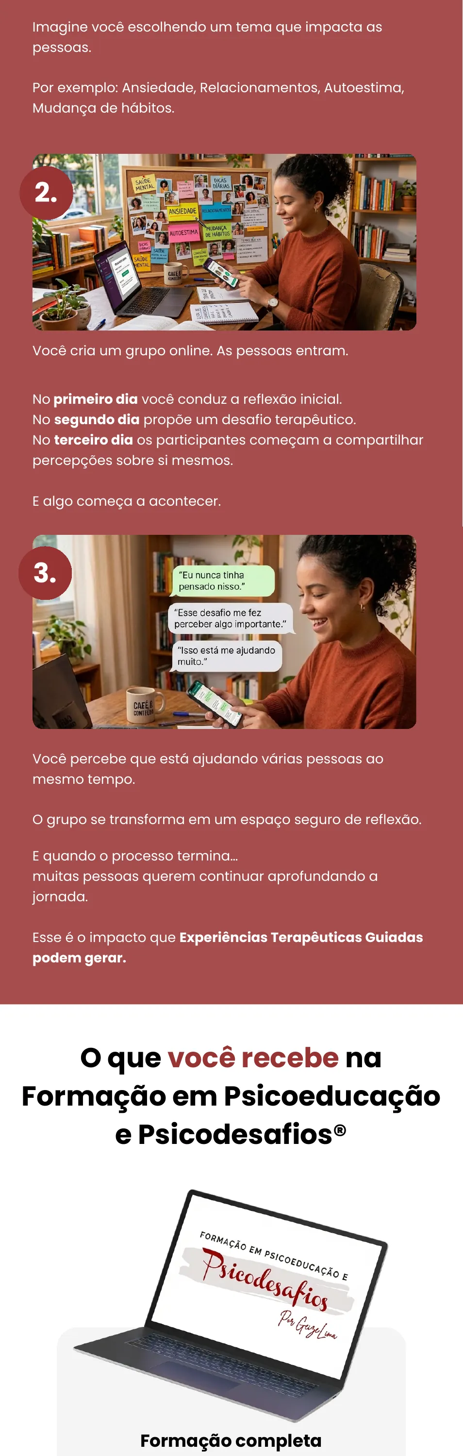 Conteúdo da formação