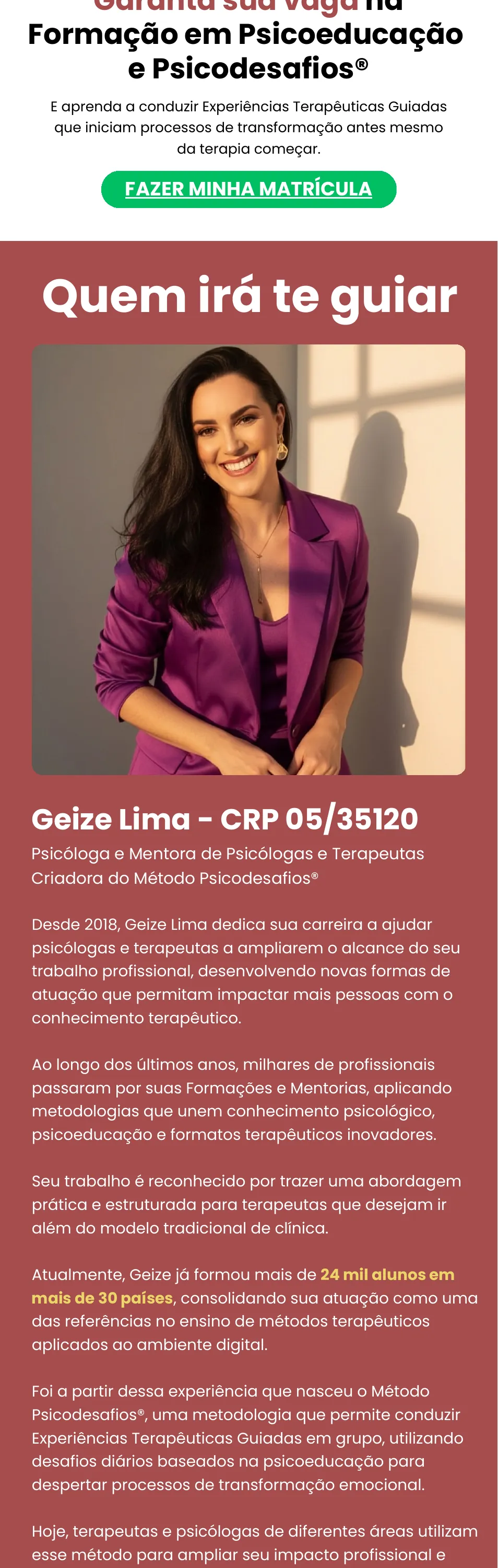 Quem irá te guiar — Geize Lima CRP 05/35120
